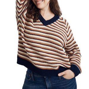 NWT Madewell Arden V-Neck Crop Pullover Sweater